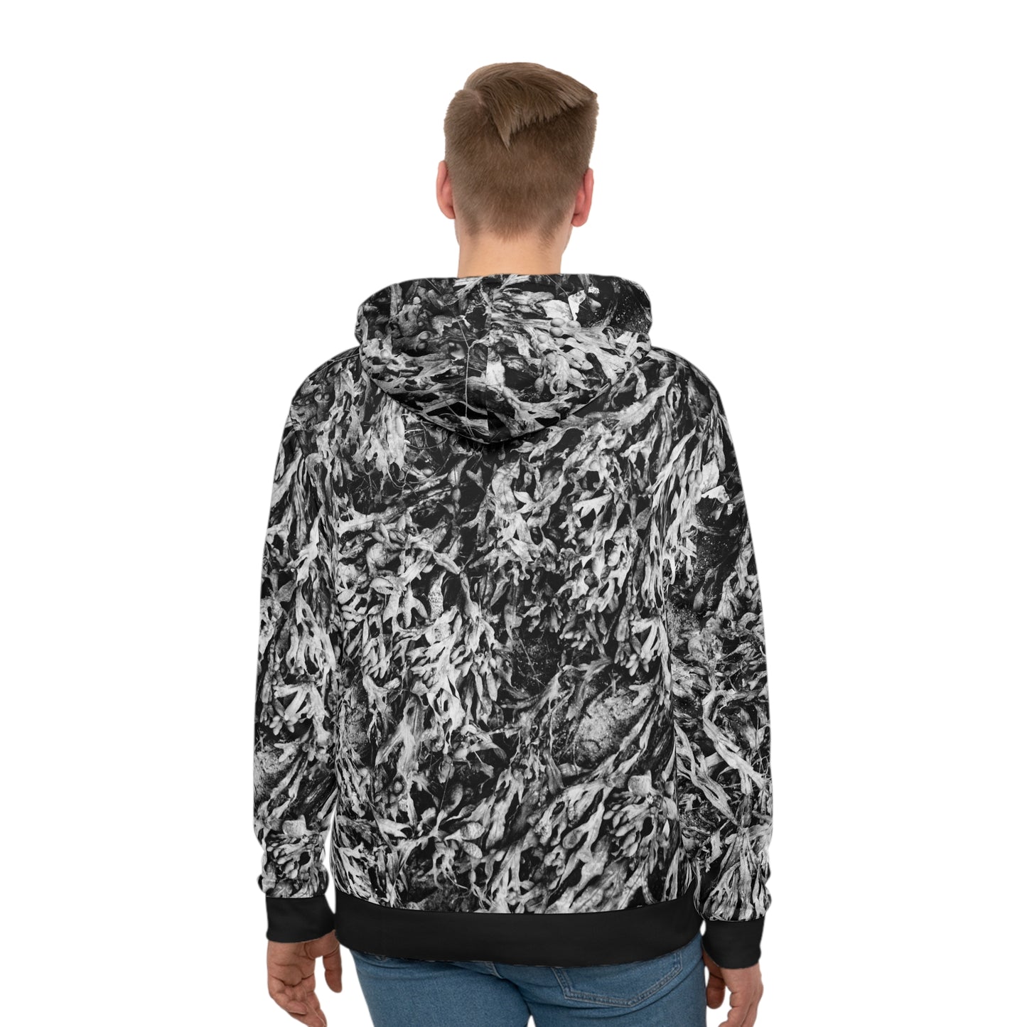 black and white seaweed hoodie