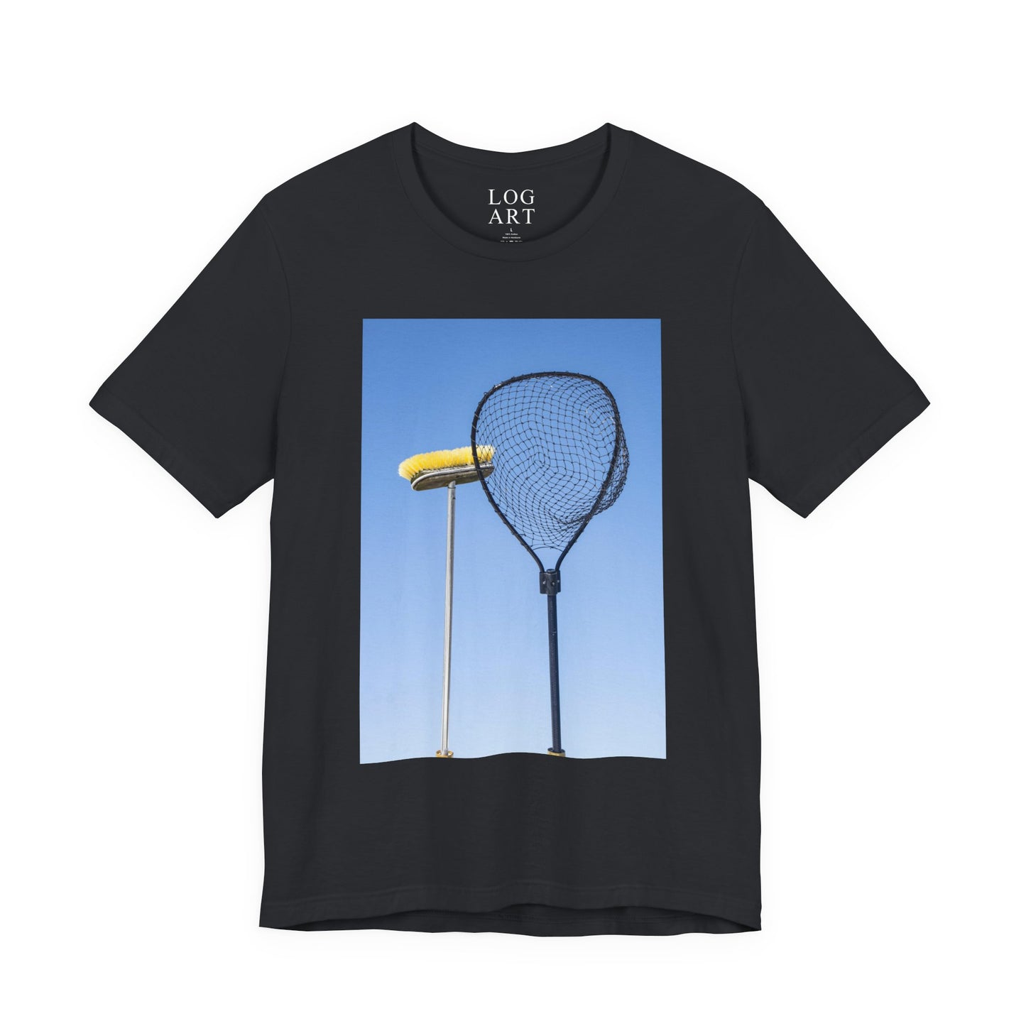 net & broom tee