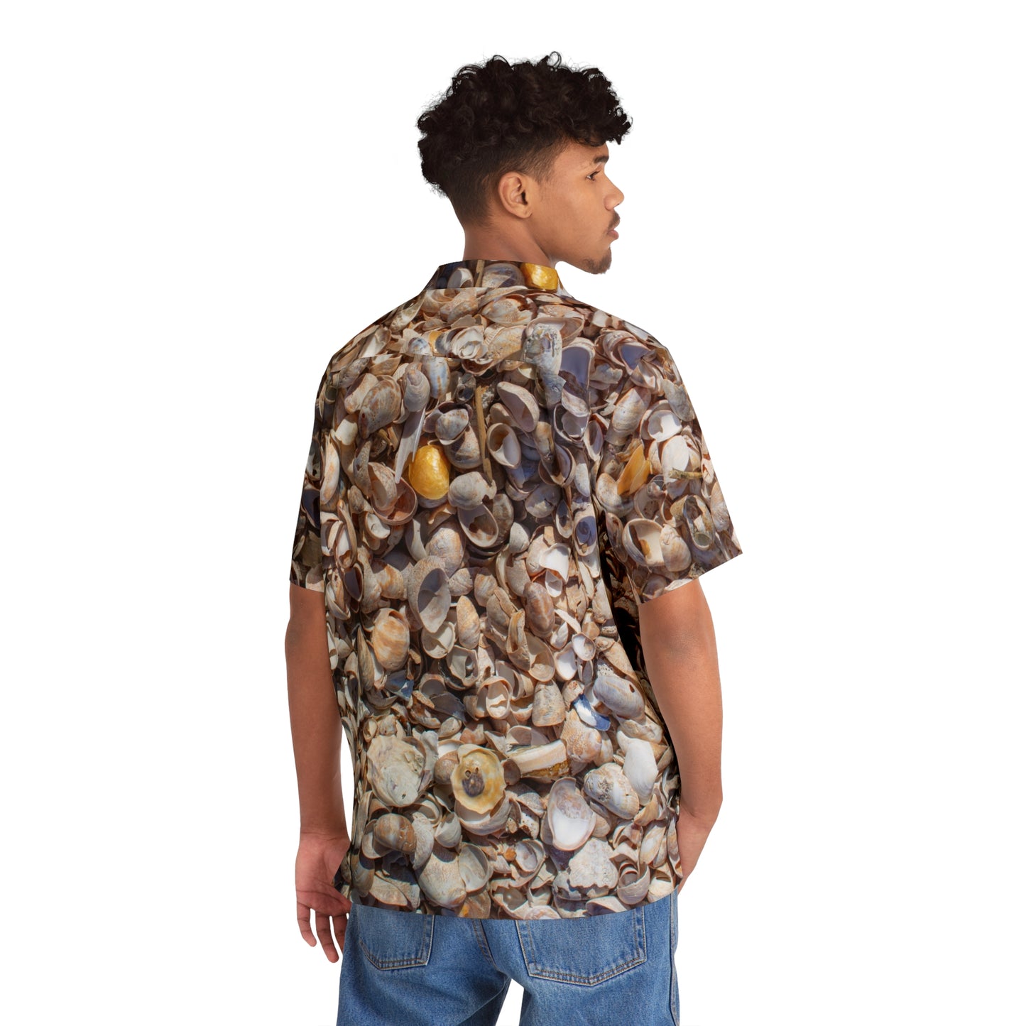 sea shell button-down shirt