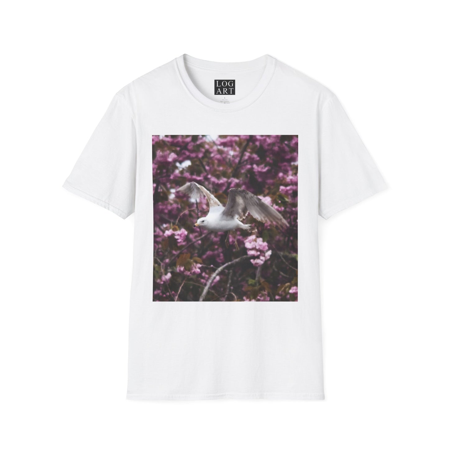 floral seagull photo tee