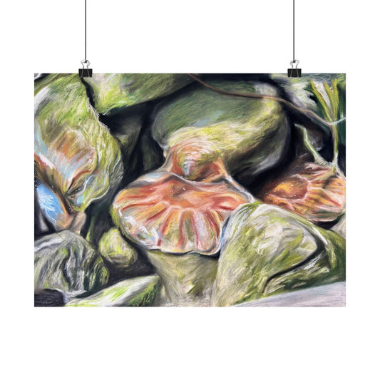 melting jellyfish art poster